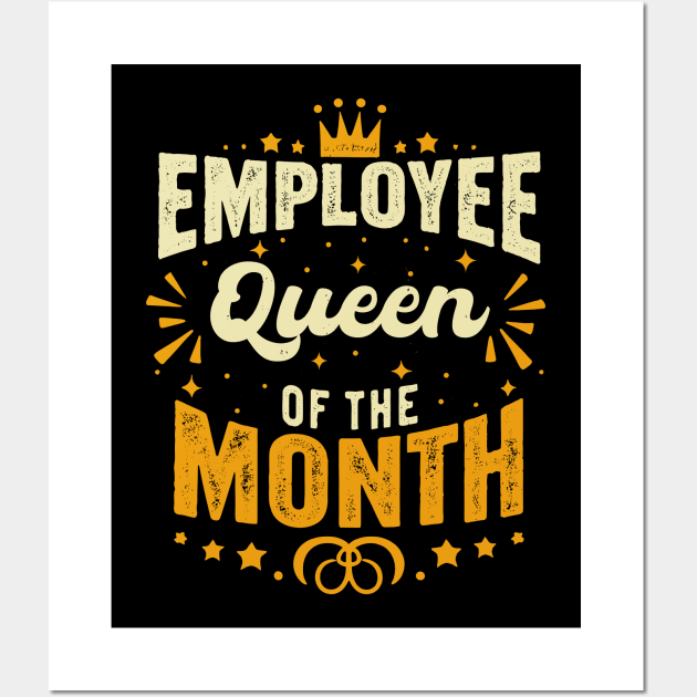 Employee of the Month Winner Queen of Achievement Cool Women Wall Art by AimArtStudio